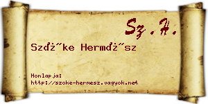 Szőke Hermész névjegykártya